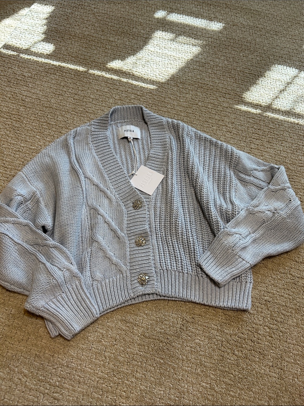 Pistola Cardigan with jeweled buttons med nwt